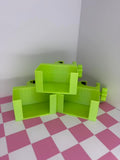 Universal Curlin TPN Pump IV Pole Holder & Line Clip Set Electric Lime