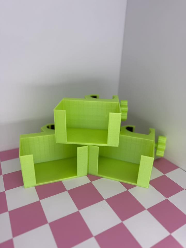 Universal Curlin TPN Pump IV Pole Holder & Line Clip Set Electric Lime